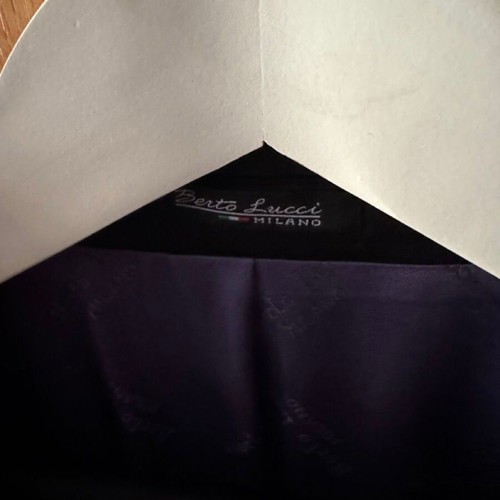 Berto Lucci suit used, black, size 52 with case