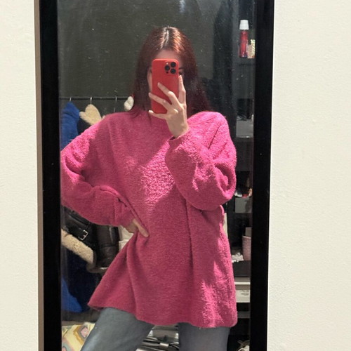 Stradivarius knitted blouse dress like new, pink, size 36