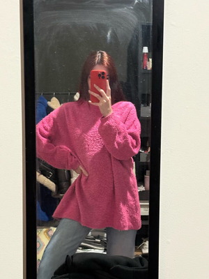 Stradivarius knitted blouse dress like new, pink, size 36