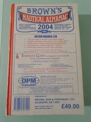 Browns Nautical Almanac 2004 like new