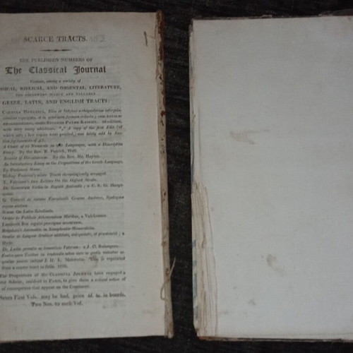 Greek Grammar Book 1814 used, foldable chart, English text