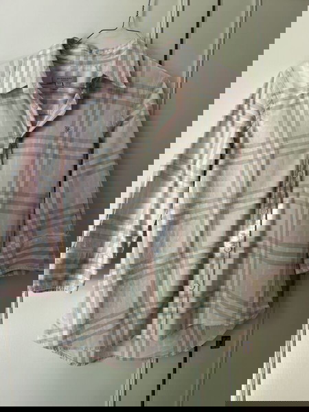 BURBERRY LONDON Νο S, γυναικείο πουκάμισο, τρουακάρ μανίκι, ελαστικό ύφασμα.