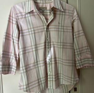 BURBERRY LONDON Νο S, γυναικείο πουκάμισο, τρουακάρ μανίκι, ελαστικό ύφασμα.