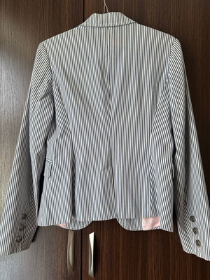 Tommy Hilfiger Striped Jacket Size S Like New Blue and White Spring