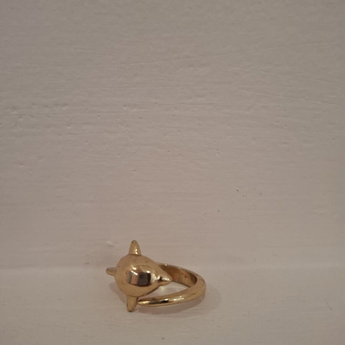 Dolphin ring used, gold color