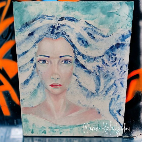 Oil painting new 40x50cm on canvas stretcher