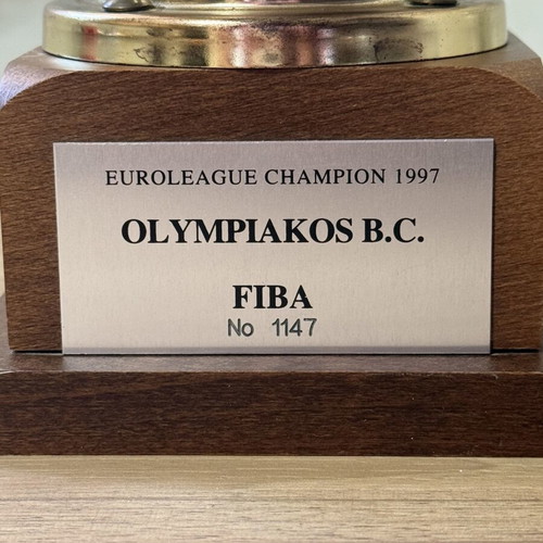 Olympiakos Euroleague Champion 1997 Trophy like new, authentic