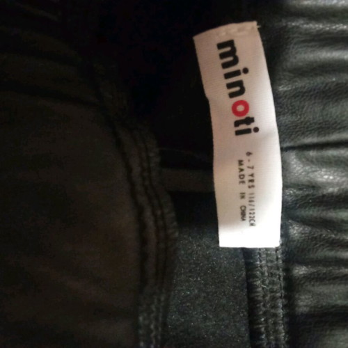 Minoti leather leggings for 6-7 years like new, black