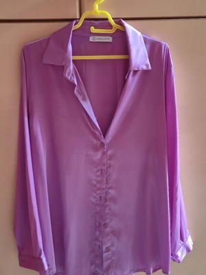 Satin pink shirt Unalome new plus size