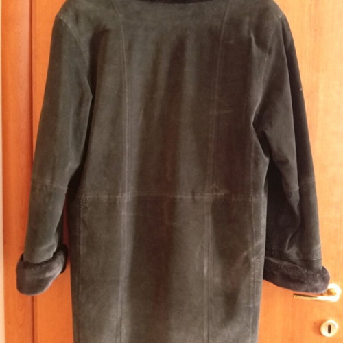 Women's mouton coat used, black, Lucifair, size 46
