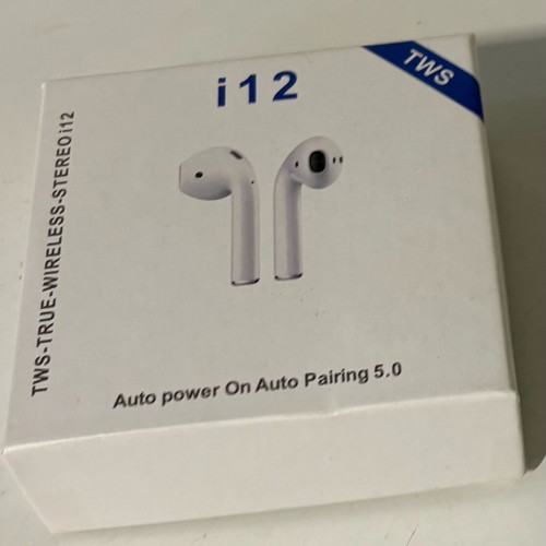 i12 TWS Wireless Earbuds like new with Charging Case