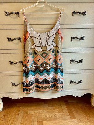 Forever Unique Sequin Dress size medium like new, colorful
