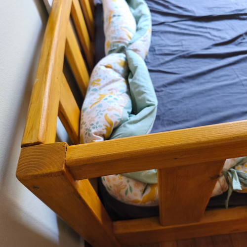 Montessori bed handmade from pine wood like new