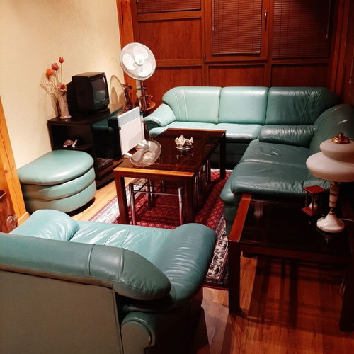 Living Room Furniture Set made of Italian leather, custom order