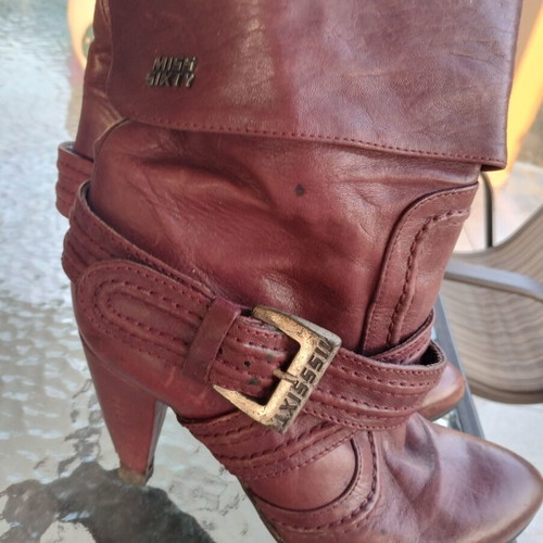 Miss Sixty women's ankle boots size 38 used, burgundy leather