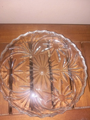 Set of 5 vintage glass dessert plates used