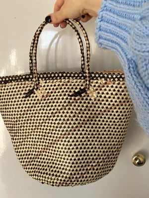 Straw handbag used, small, from Cyclades ANEME