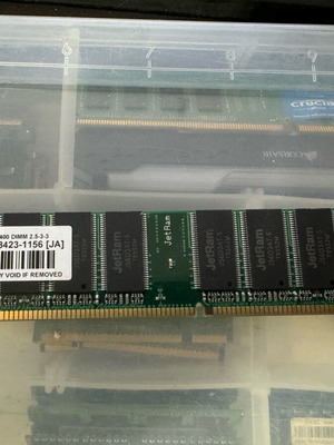 Transcend JetRam 256M DDR-400 DiMM RAM used memory