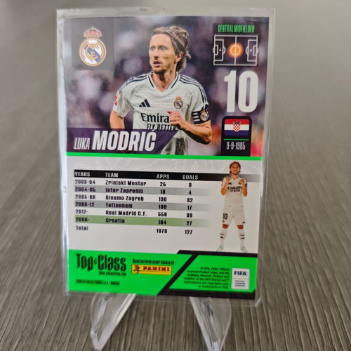 Luka Modric Panini Top Class Master Class Real Madrid card new