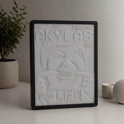 Custom LED Lithophane Frame with 3D Anime and Gaming Design