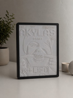 Custom LED Lithophane Frame with 3D Anime and Gaming Design