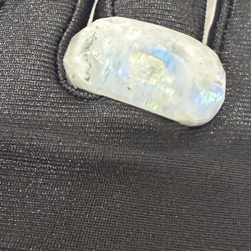 Moonstone ring carved from a single natural piece