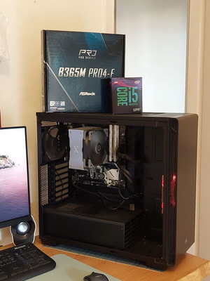 Intel i5 9th Gen 9600K Desktop PC, Asrock B365M Pro4-F, 8GB RAM, 256GB SSD