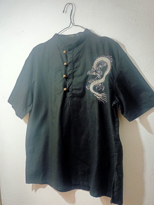 Sixth Sense shirt with embroidered dragon, XXL