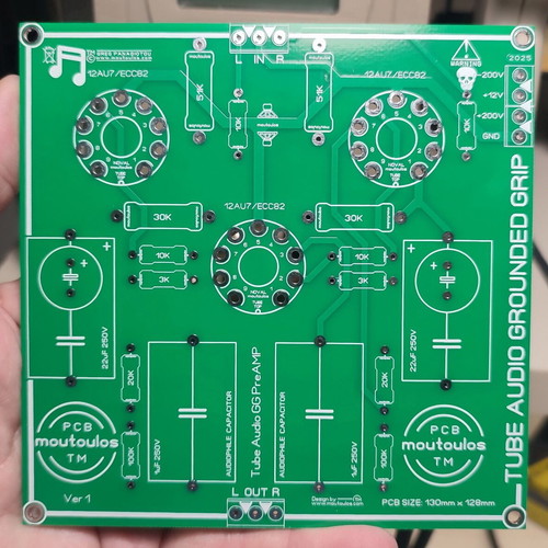 Tube Audio Stereo PreAMP PCB Grounded Grid new