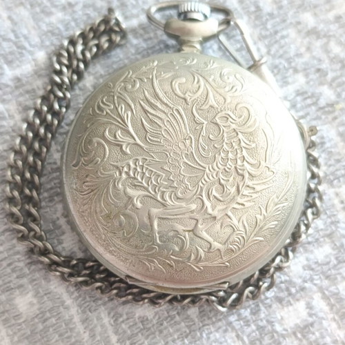 Molnija Firebird Soviet pocket watch used, vintage mechanical