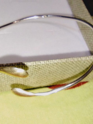 Handmade silver 925 bracelet used, gold and silver colors