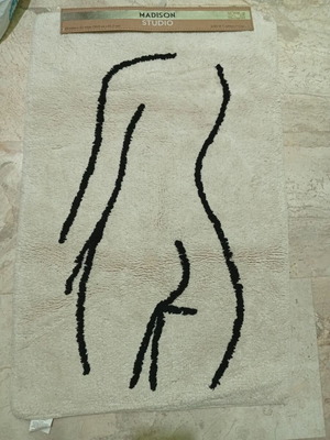 Art bathroom rug new, 50x80 cm, 100% cotton