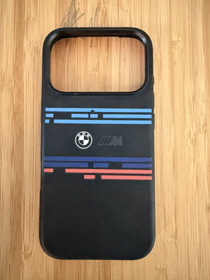BMW M MagSafe iPhone 17 Pro case with worn M letter