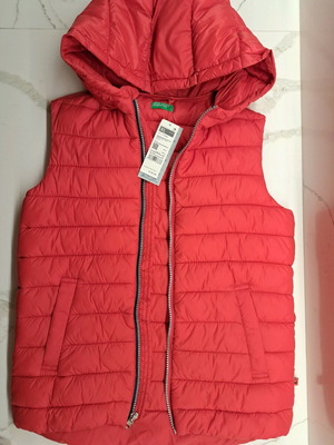 Αμανικό μπουφάν παιδικό Benetton καινούργιο, κόκκινο, μέγεθος 140 cm