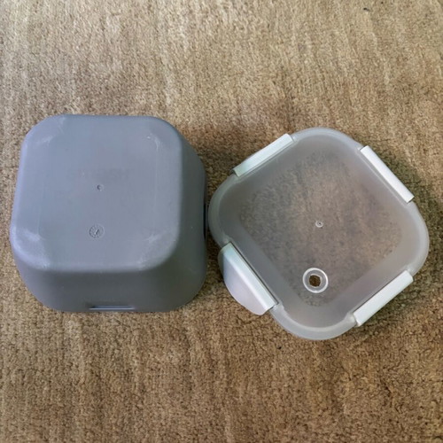 Smash food container used, grey with airtight lid