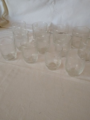 Wine glasses like new, set of 13 with various designs