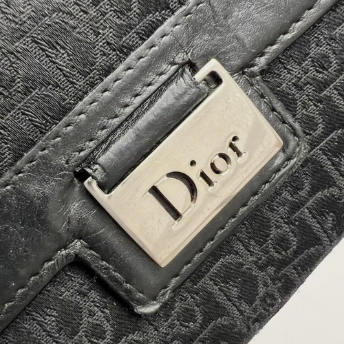 Dior black trotter canvas wallet used with dustbag