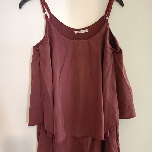 BSB one-piece jumpsuit new, size XS-S, brown and red