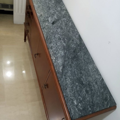 Antique sideboard buffet like new with gray marble top