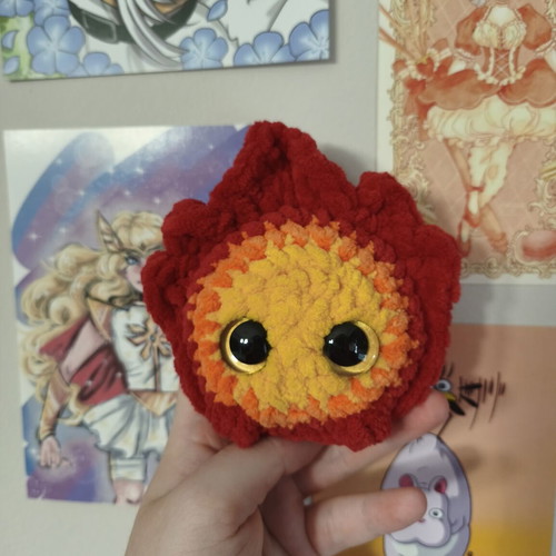 Calcifer crochet doll, Studio Ghibli, made to order