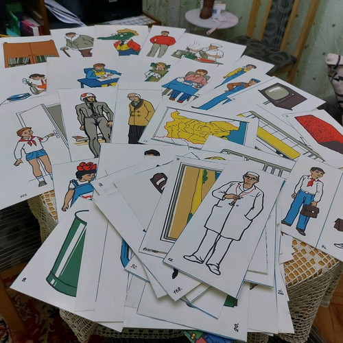 Educational cards used, pack of 64 pieces