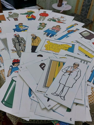 Educational cards used, pack of 64 pieces