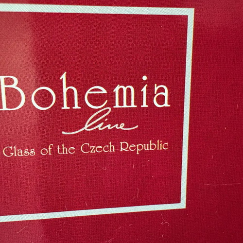 Bohemia Footed Cakeplate Like New, 39 cm, Embossed Grape Design
