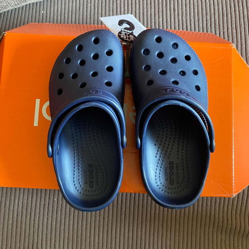 Crocs navy blue sandals new, size 29-30 kids