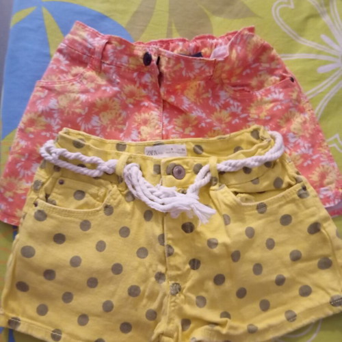 Orchestra denim shorts like new, pack of 2, yellow and orange