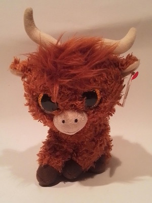 Λούτρινη Αγελαδίτσα Beanie Boos Ty-Angus Highland Cow μεταχειρισμένη