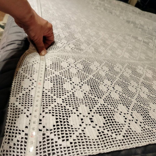 Handmade large white blanket new