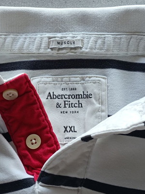 Abercrombie & Fitch Muscle раирана поло риза XXL като нова