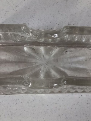 Vintage glass toothpick holder used