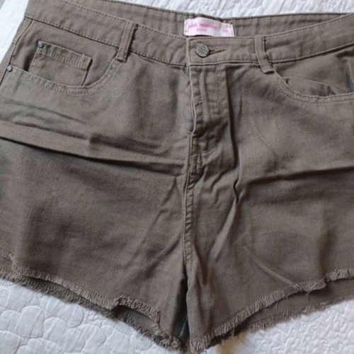 Khaki shorts Pink Woman size M like new, denim